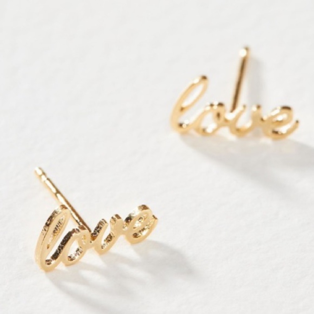 Anthropologie Love Post Earrings